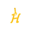 22K Yellow Gold Letter "H" Pendant (1.3 grams)