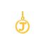 22K Yellow Gold Letter "J" Round Pendant (1.8 grams)