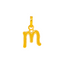 22K Yellow Gold Letter "M" Pendant (1.3 grams)