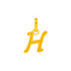 22K Yellow Gold Letter "H" Pendant (1.3 grams)