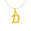22K Yellow Gold Letter "D" Pendant (1.3 grams)