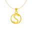 22K Yellow Gold Letter "S" Pendant (1.2 grams)