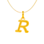 22K Yellow Gold Letter "R" Pendant (1.5 grams)