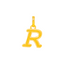 22K Yellow Gold Letter "R" Pendant (1.6 grams)