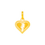 22K Yellow Gold Broken Heart Pendant (2 grams)