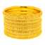22K Yellow Gold Filigree Bangle Set of 6 (93 grams)