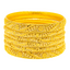 22K Yellow Gold Filigree Bangle Set of 6 (91.6 grams)