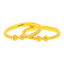 22K Yellow Gold Filigree Bangle Set of 2 (76 grams)