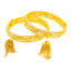 22K Yellow Gold Filigree Bangle Set of 2 (54.6 grams)