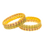 22K Antique Gold & Gemstone Bangle Set of 2 (52.1 grams)