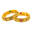 22K Antique Gold & Gemstone Bangle Set of 2 (52.1 grams)
