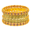 22K Antique Gold & Gemstone Bangle Set of 2 (52.1 grams)