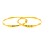 22K Yellow Gold Ball Bead Bangle Set of 2 (29.7 grams)
