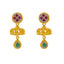 22K Yellow Gold, Ruby, Emerald, & CZ Choker Necklace Set (35.3)