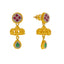 22K Yellow Gold, Ruby, Emerald, & CZ Choker Necklace Set (35.3)