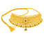 22K Yellow Gold, Ruby, Emerald, & CZ Choker Necklace Set (35.3)