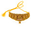 22K Temple Gold Choker Set with Ruby & Emerald Stones (30 grams)