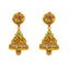 22K Gold CZ Temple Choker Set with Jhumka Earrings (44.6 grams)