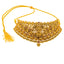 22K Antique Gold Ruby Temple Lakshmi Choker Set (41.3 grams)