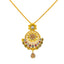 22K Gold Kundan Ruby CZ Antique Pendant Set for Her (23.5 grams)