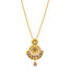 22K Gold Kundan Ruby CZ Antique Pendant Set for Her (23.5 grams)
