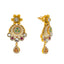 22K Gold Kundan Ruby CZ Antique Pendant Set for Her (23.5 grams)