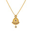 22K Gold Kundan Ruby CZ Antique Pendant Set (14.5 grams)