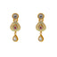22K Gold Kundan Ruby CZ Antique Pendant Set (14.5 grams)
