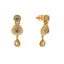 22K Gold Kundan Ruby CZ Antique Pendant Set (14.5 grams)