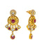 22K Gold Antique Kundan Ruby Pendant Set (28.1 grams)