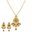 22K Gold Antique Kundan Ruby Pendant Set (28.1 grams)