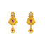 22K Gold Kundan Ruby Antique Pendant & Earrings Set (20.7 grams)