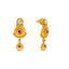 22K Gold Kundan Ruby Antique Pendant & Earrings Set (20.7 grams)
