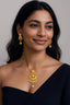 22K Gold Kundan Ruby Antique Pendant & Earrings Set (20.7 grams)