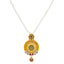 22K Gold Antique Kundan, Ruby & Emerald Pendant Set (11.8 grams)