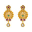22K Gold Antique Kundan, Ruby & Emerald Pendant Set (11.8 grams)