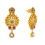 22K Gold Antique Kundan, Ruby & Emerald Pendant Set (11.8 grams)