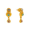 22K Gold Antique Kundan Emerald Ruby Pendant Set (15.1 grams)