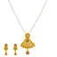 22K Gold Antique Kundan Emerald Ruby Pendant Set (15.1 grams)