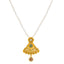 22K Gold Antique Kundan Emerald Ruby Pendant Set (15.1 grams)