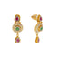 22K Gold Antique Kundan Emerald Ruby Pendant Set (15 grams)