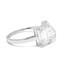 14K White Gold 4.03ct Lab Diamond Emerald & Pear Ring Size 7 (3.6 g)