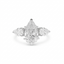 14K White Gold 4.04ct Lab Grown Pear Diamond Ring Size 7 (3.5 grams)
