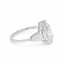 14K White Gold 4.04ct Lab Grown Pear Diamond Ring Size 7 (3.5 grams)