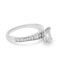 14K White Gold 1.44ct Lab Diamond Emerald Cut & Baguette Ring Size 7 (4.21 grams)