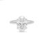 14K White Gold 3.02ct Oval Lab Grown Diamond Ring Size 7 (2.8 grams)