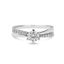18K White 0.85ct Gold Lab Grown Diamond Pave Ring Size 7 (5.09 grams)