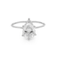 14K White Gold 2ct Lab Grown Diamond Solitaire Ring Size 7 (2.5 grams)
