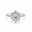 14K White Gold 1,77ct Lab Grown Diamond Halo Ring Size 7 (3.68 grams)