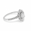14K White Gold 1,77ct Lab Grown Diamond Halo Ring Size 7 (3.68 grams)